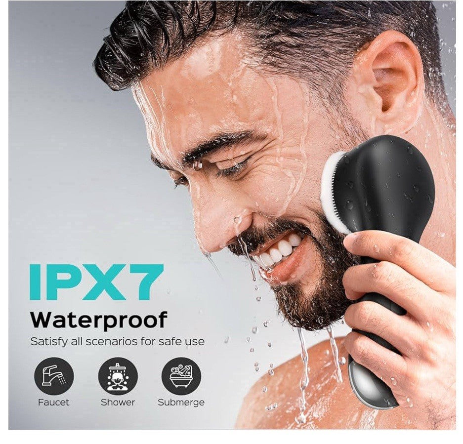 Face Scrubber Facial Cleansing Brush: 2 in 1 Spin and Vibration Patented Tech