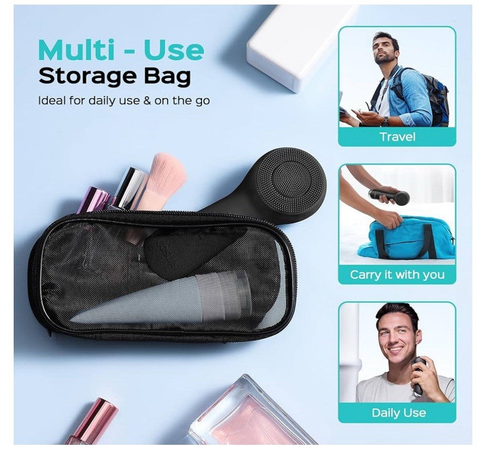 Face Scrubber Facial Cleansing Brush: 2 in 1 Spin and Vibration Patented Tech