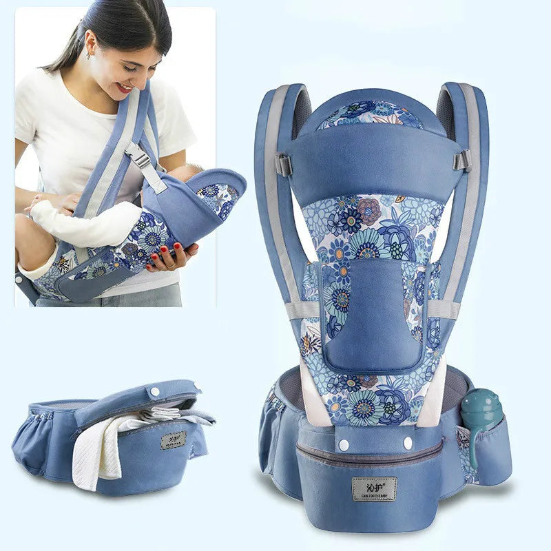 Ergonomic Baby Carrier Backpack with Hip-seat – Comfortable Wrap Sling for Newborns & Toddlers Travel & Everyday Use