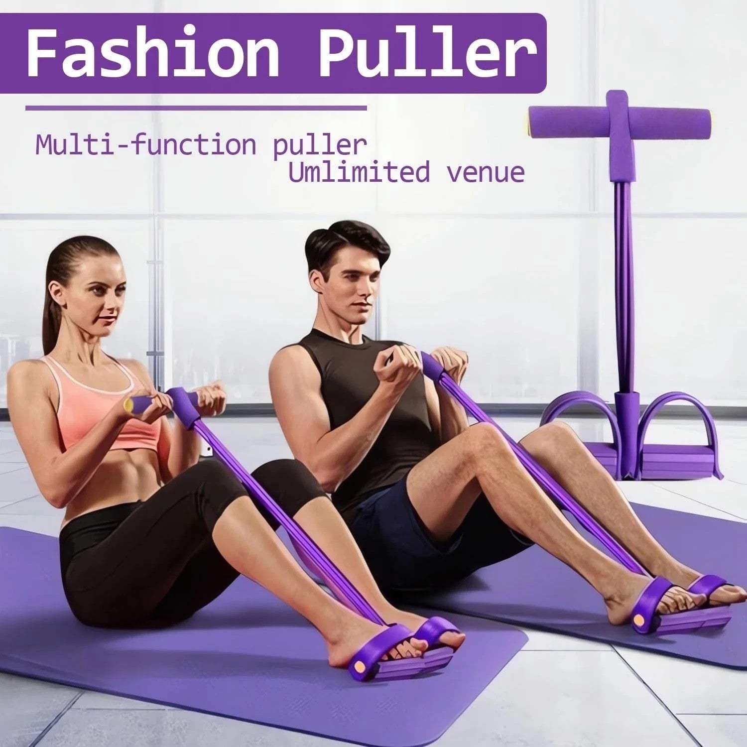 21 Fitness Resistance Bands-6 Tube Pedal Ankle Puller 2025 Upgrade Stretch Bands