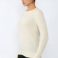 Women'S 100% Pure Cashmere Long Sleeve Crew Neck Sweater