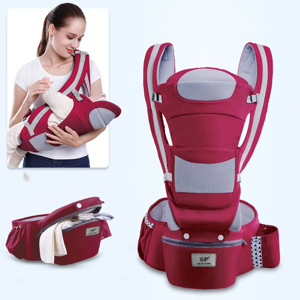 Ergonomic Baby Carrier Backpack with Hip-seat – Comfortable Wrap Sling for Newborns & Toddlers Travel & Everyday Use