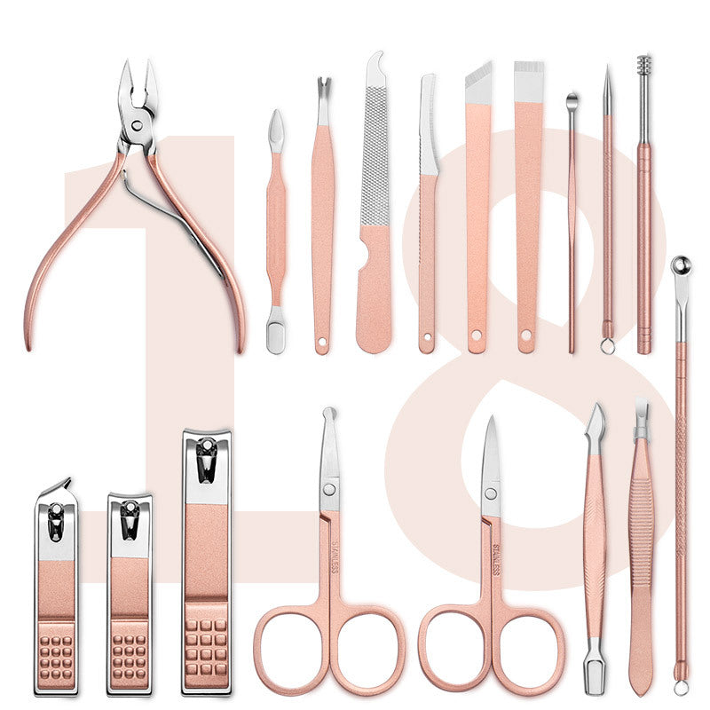 Professional Nail Clippers & Pedicure Set – Scissors, Dead Skin Pliers, Ear Spoon, Nail Cutting Pliers, Pedicure Knife & Nail Groove Trimmers